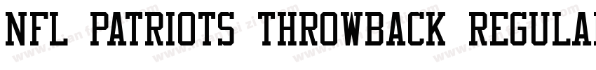 NFL Patriots Throwback Regular字体转换